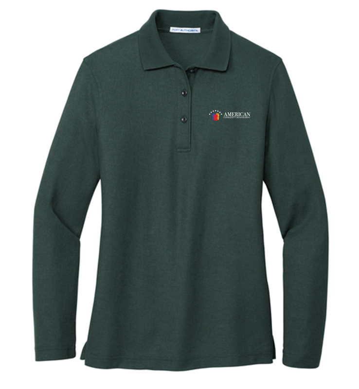 ACM Port Authority Women's Silk Touch Long Sleeve Polo