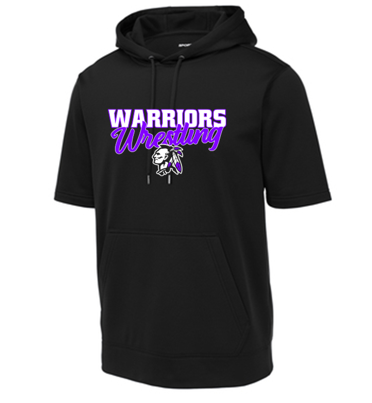 Warriors Wrestling Sport-Tek Sport-Wick Fleece Short Sleeve Hooded Pullover