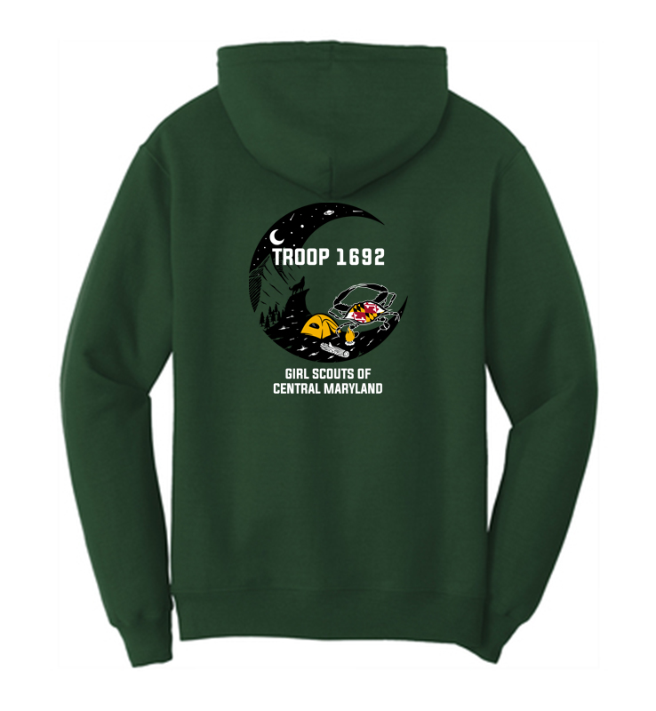 GS TROOP 1692 FORREST GREEN HOODIE
