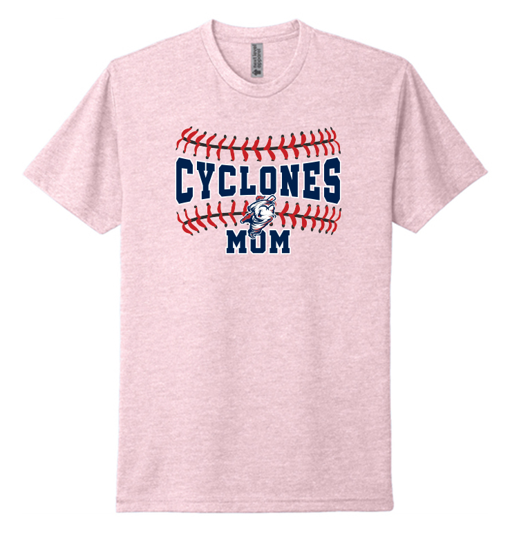 CYCLONES MOM HEATHER LIGHT PINK CVC TEE
