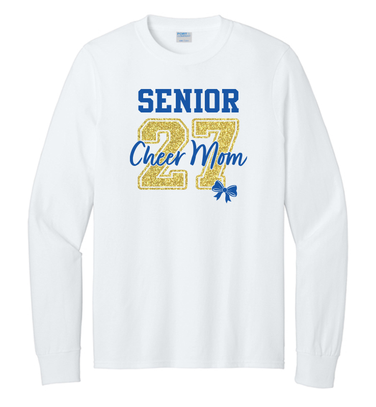 LIBERTY CHEER SENIOR MOM GLITTER LONG SLEEVE