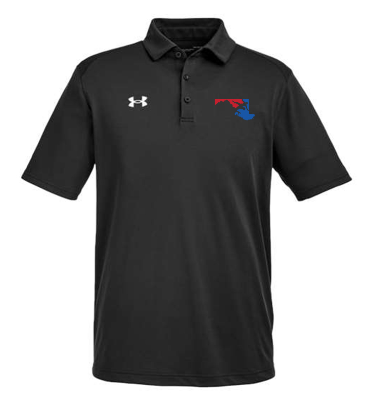 MSWA COACHES MENS BLACK UA TECH POLO