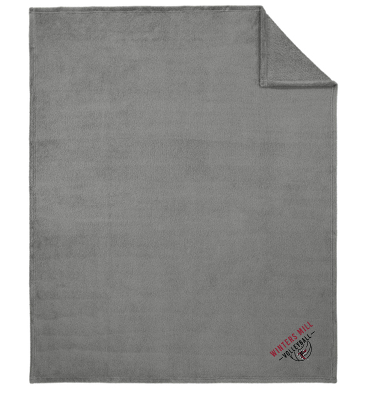 WINTERS MILL VOLLEYBALL OVERSIZED FROST GREY PLUSH BLANKET
