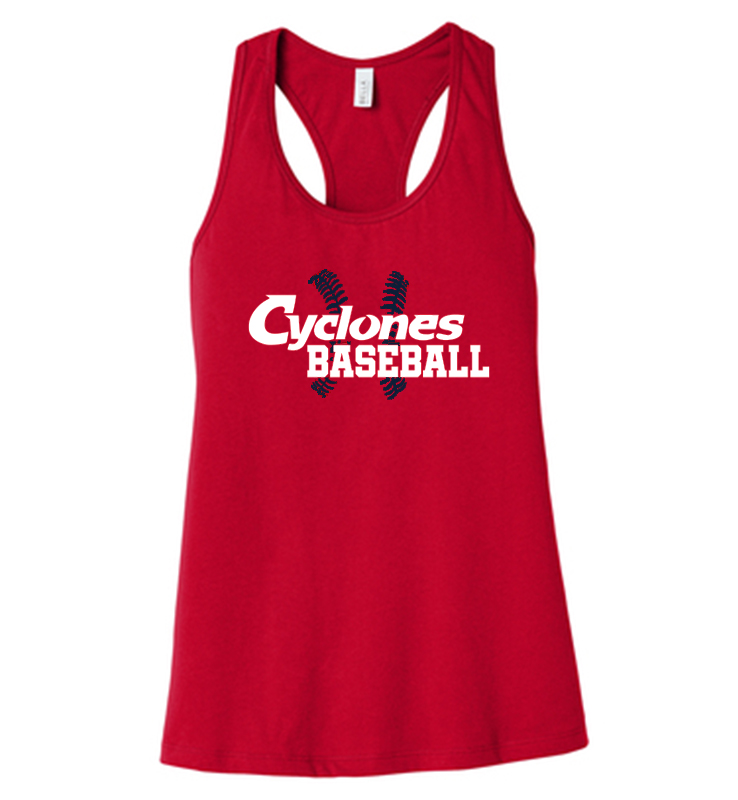 Cyclones Baseball Tank Top Red