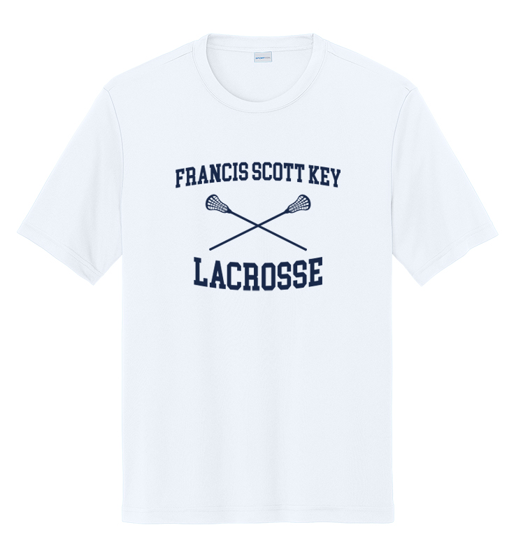 FSK LACROSSE STICKS WHITE PERFORMANCE TEE