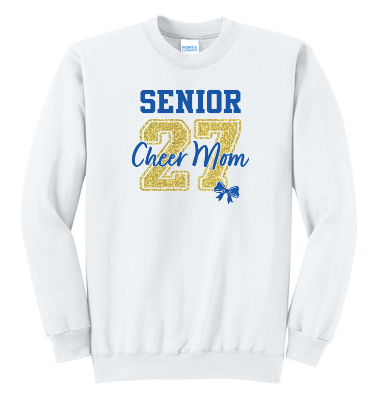 LIBERTY CHEER SENIOR GLITTER MOM CREW NECK