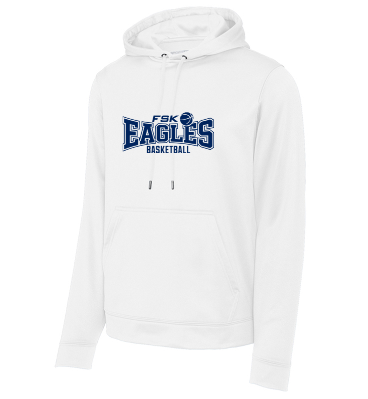 FSK BASKETBALL WHITE PERFORMANCE HOODIE