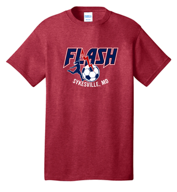 FSC FLASH HEATHER RED BLENDED TEE