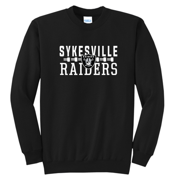 SYKESVILLE RAIDERS CORE FLEECE CREWNECK