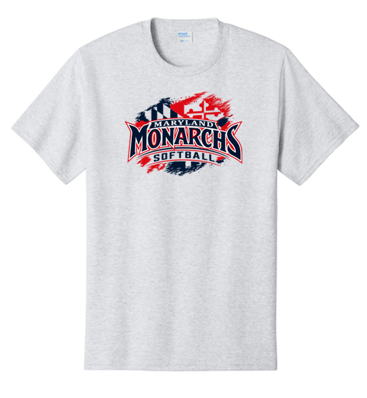 MONARCHS SOFTBALL ASH COTTON TEE
