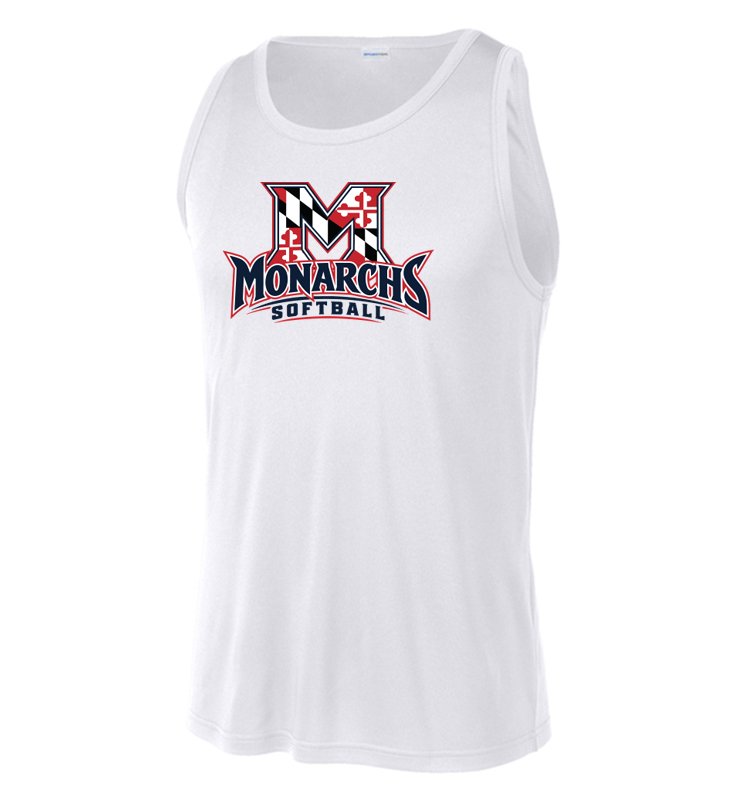 MONARCHS SOFTBALL WHITE COMPETITOR TANK
