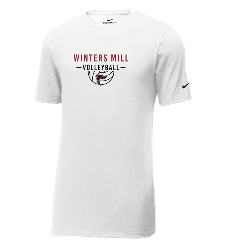 WINTERS MILL VOLLEYBALL WHITE NIKE DRI FIT TEE