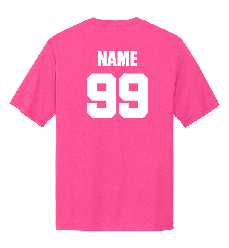 SHOOTING STARS NEON PINK PERFORMANCE TEE