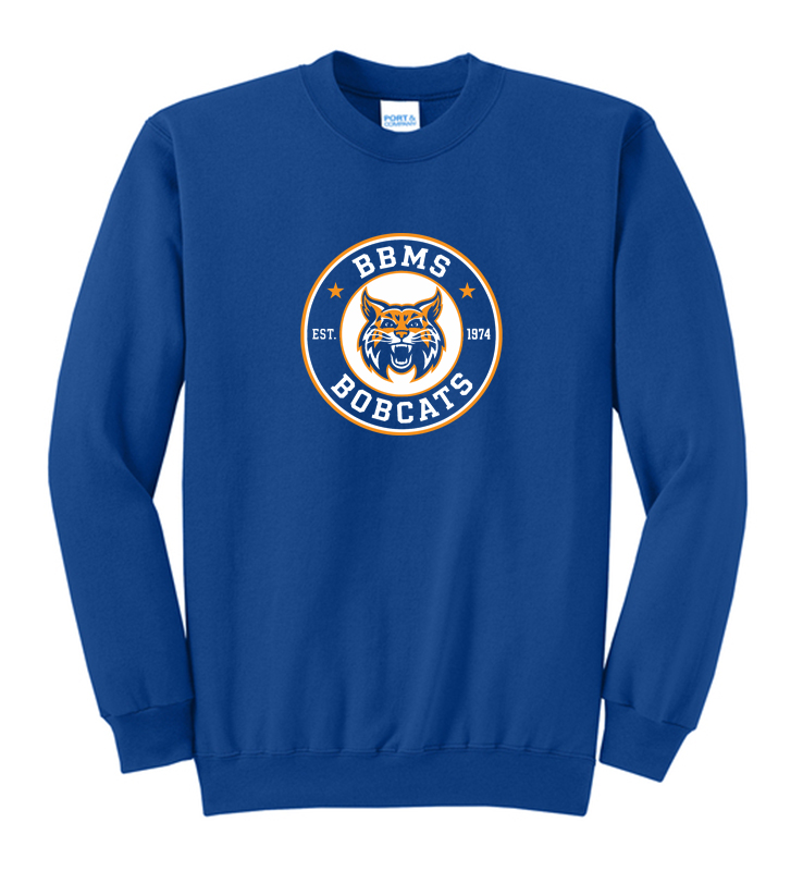 BOBCATS STAFF TRUE ROYAL CREWNECK