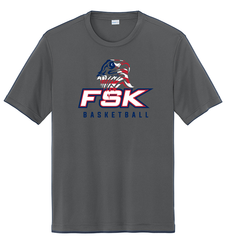 FSK BASKETBALL IRON GREY PERFORMANCE TEE