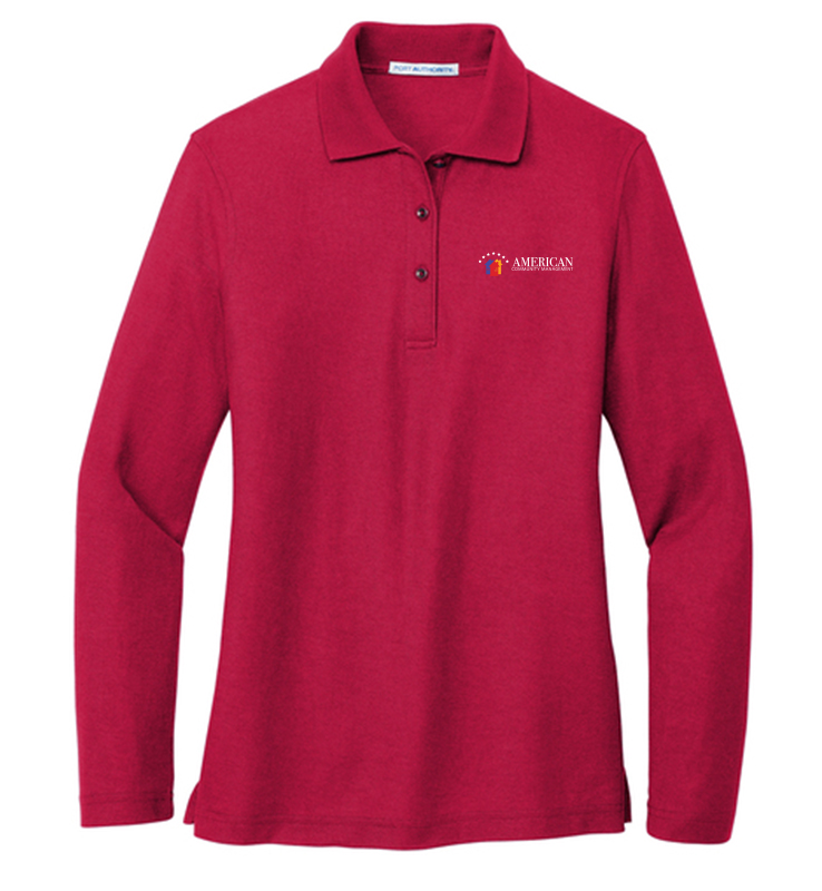 ACM Port Authority Women's Silk Touch Long Sleeve Polo