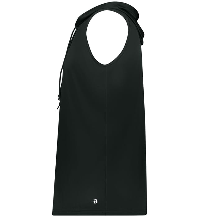 TITANS BLACK SLEEVELESS HOODED PERFORMANCE TEE