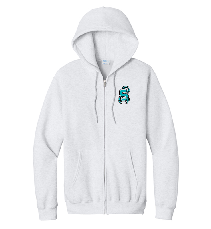 SYKESVILLE MIDDLE SCHOOL ASH ZIP UP HOODIE