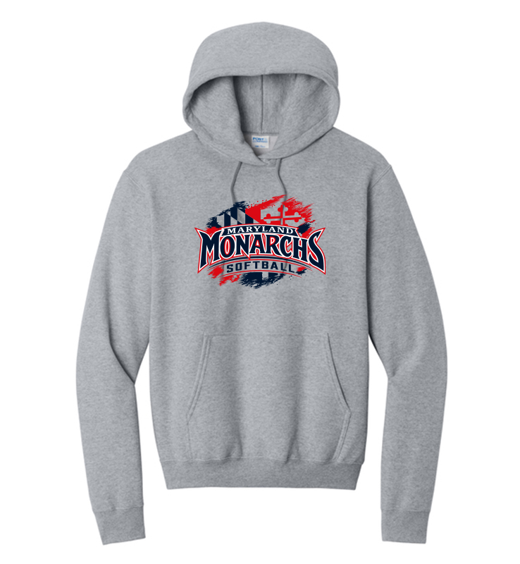 MONARCHS SOFTBALL ATHLETIC HEATHER HOODIE