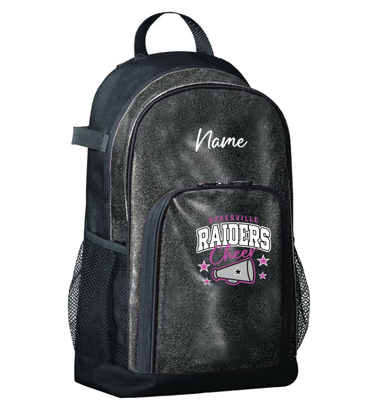 SYKESVILLE RAIDERS CHEER GLITTER BACK PACK