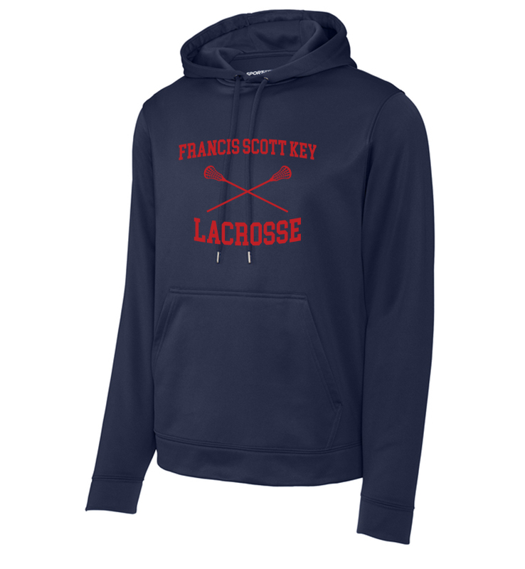 FSK LACROSSE STICKS NAVY PERFORMANCE HOODIE