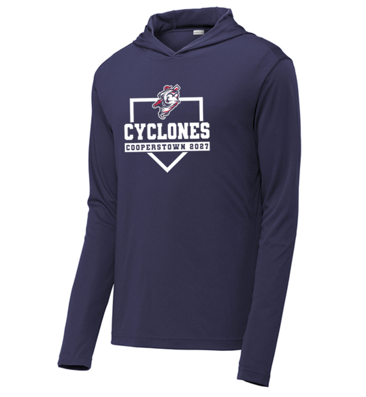 CYCLONES COOPERSTOWN PERFORMANCE LIGHT WEIGHT HOODIE