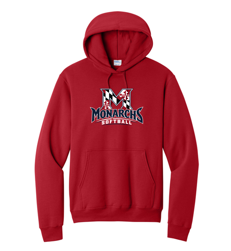 MONARCHS SOFTBALL RED HOODIE