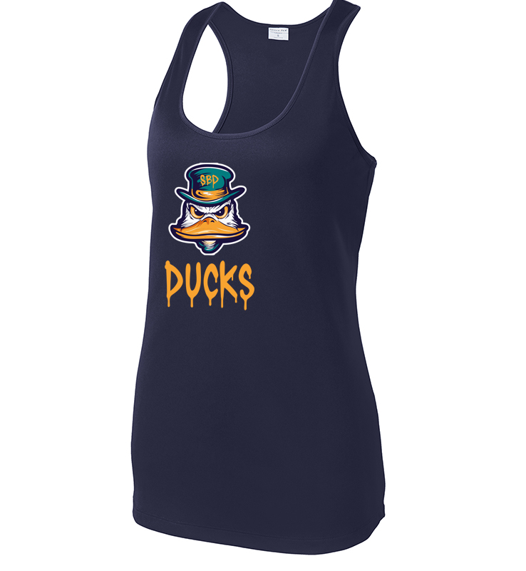 DIAMOND DUCKS LADIES NAVY PERFORMANCE TANK