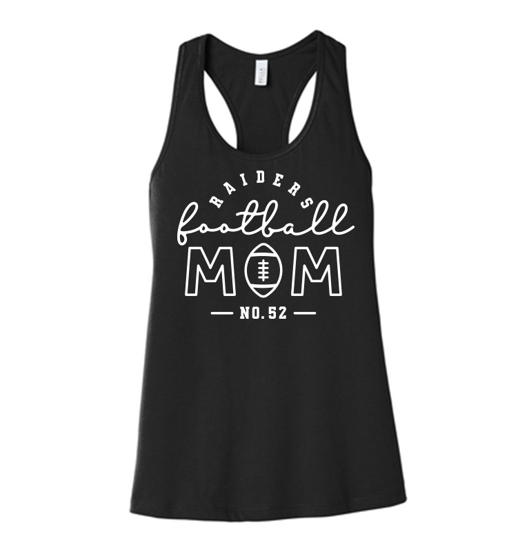 SYKESVILLE RAIDERS FOOTBALL MOM LADIES RACERBACK