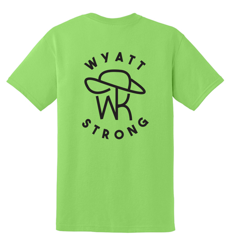WYATT STRONG 50/50 SPORT LIME GREEN T-SHIRT