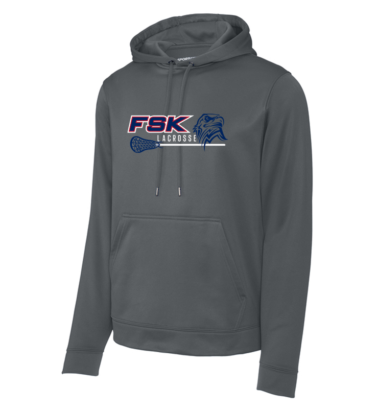 FSK LACROSSE  DARK SMOKE PERFORMANCE HOODIE