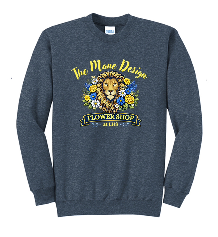 FFA MAINE DESIGN CREWNECK HEATHER NAVY