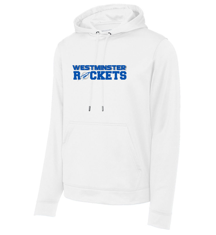 WESTMINSTER ROCKETS 2024 WHITE PERFORMANCE HOODIE