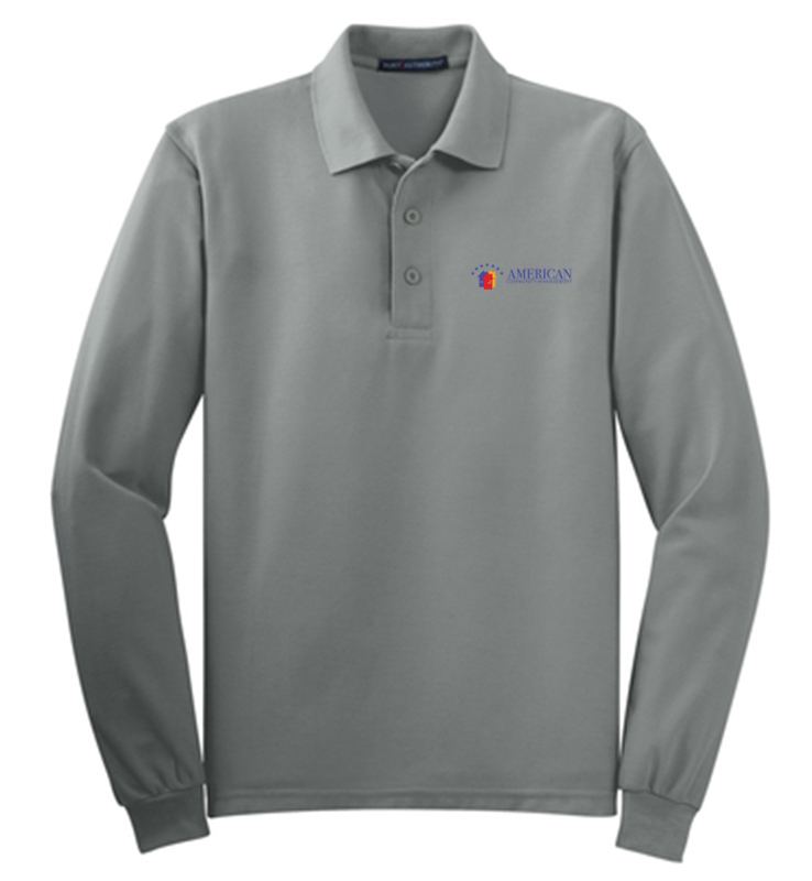 ACM Port Authority Silk Touch Long Sleeve Polo
