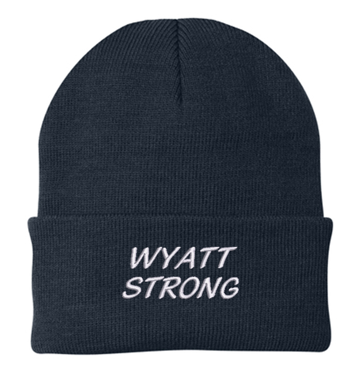 WYATT STRONG NAVY KNIT BEANIE