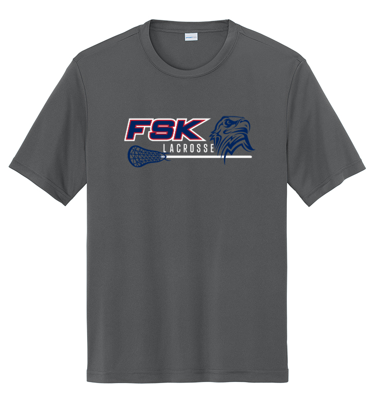 FSK LACROSSE  IRON GREY PERFORMANCE TEE