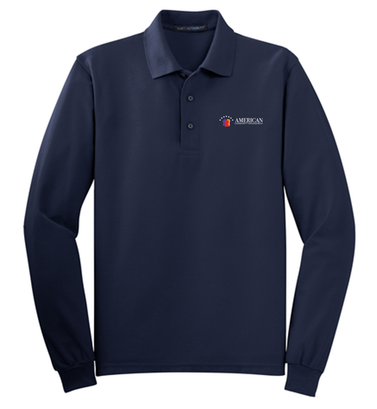 ACM Port Authority Silk Touch Long Sleeve Polo