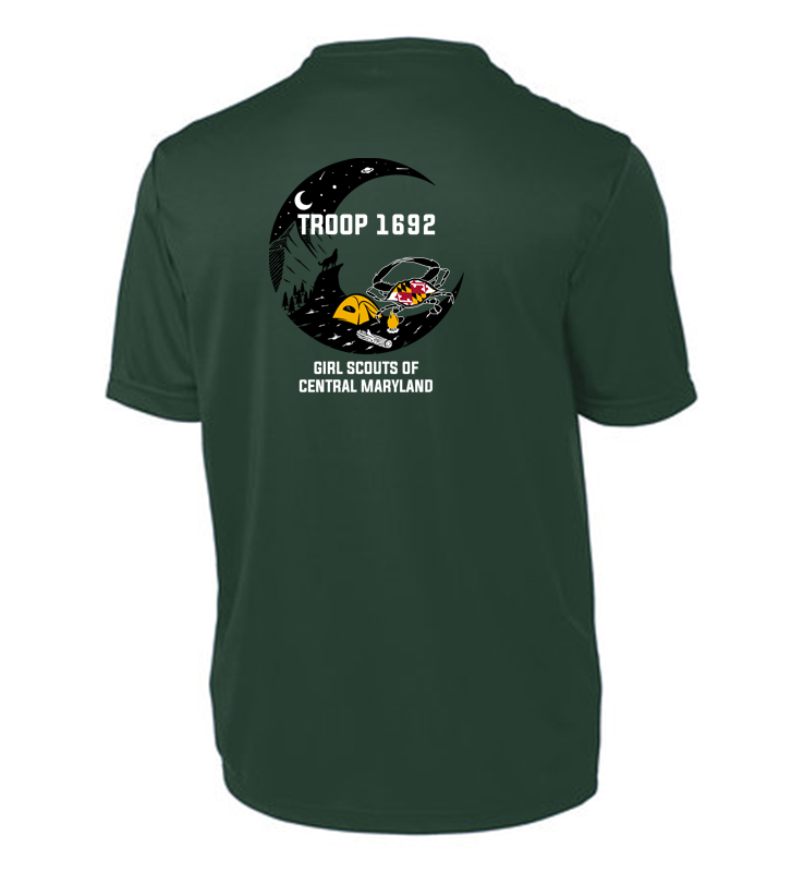 GS TROOP 1692 GREEN PERFROMANCE TEE