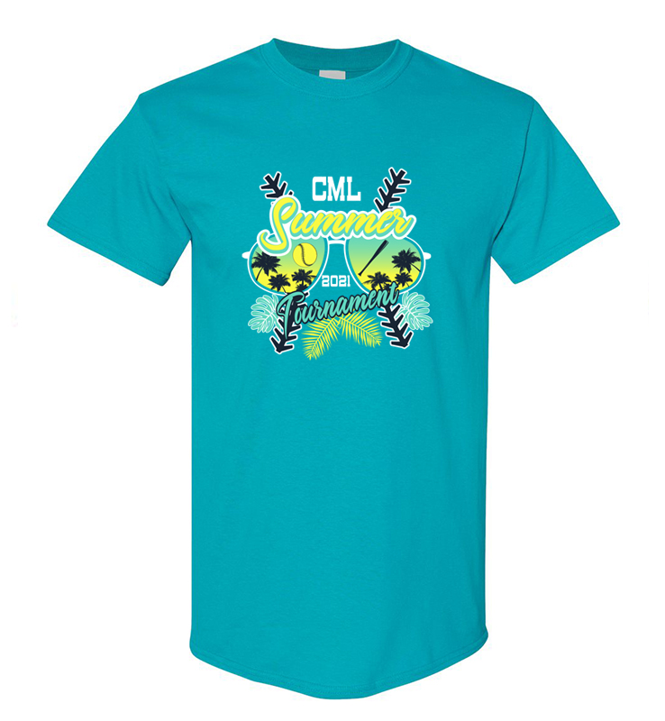 CML SUMMER TOURNAMENT TEE TROPICAL BLUE