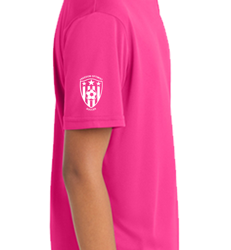 SHOOTING STARS NEON PINK PERFORMANCE TEE
