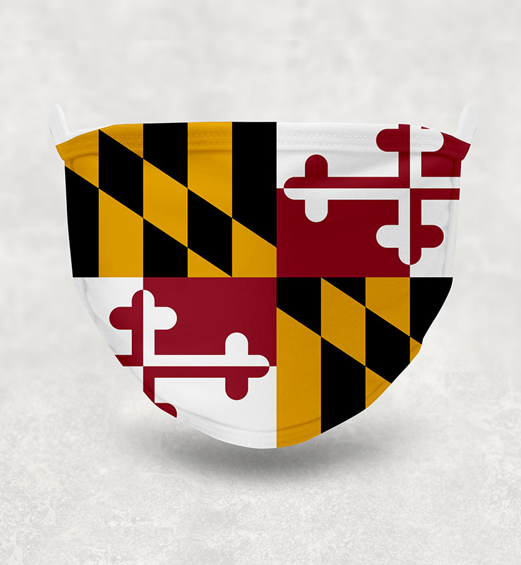 Maryland Flag Face Cover