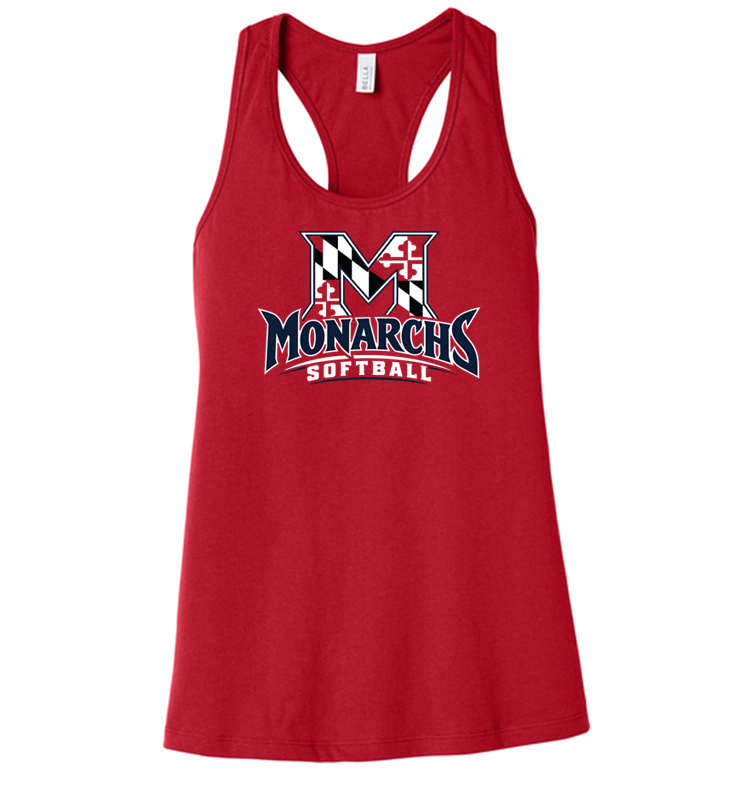 MONARCHS SOFTBALL RED RACERBACK