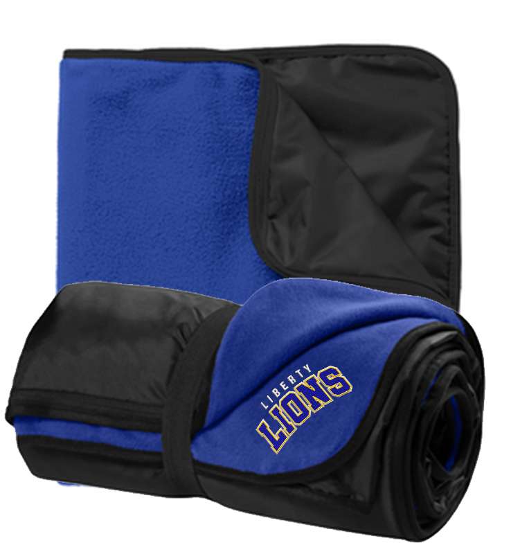 LIBERTY ATHLETIC BOOSTERS FLEECE & POLY TRAVEL BLANKET