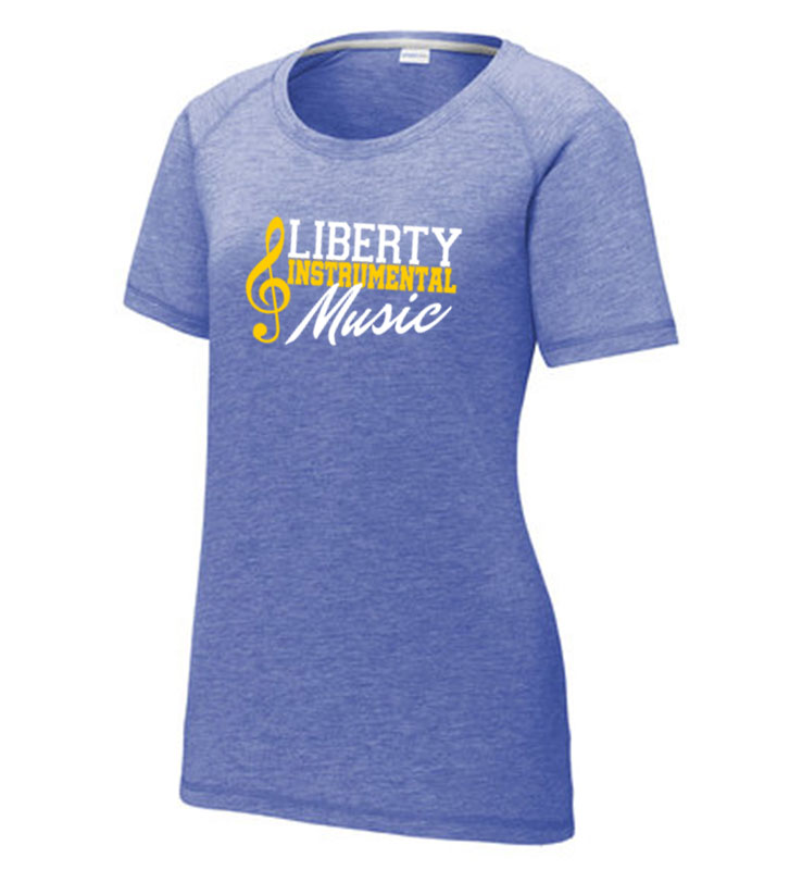 Liberty Instrumental Music Sport-Tek Ladies Tri-Blend Wicking Scoop Neck Raglan Tee