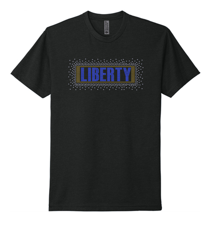 REQUIRED VARSITY LIBERTY CHEER RHINESTONE T-SHIRT