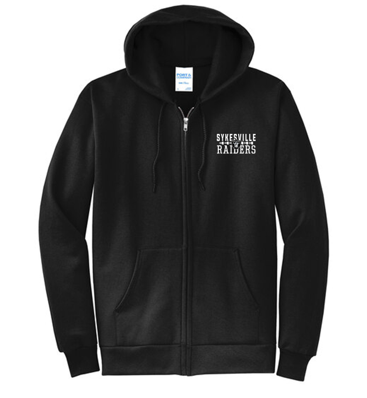 SYKESVILLE RAIDERS FOOTBALL FULL ZIP HOODIE