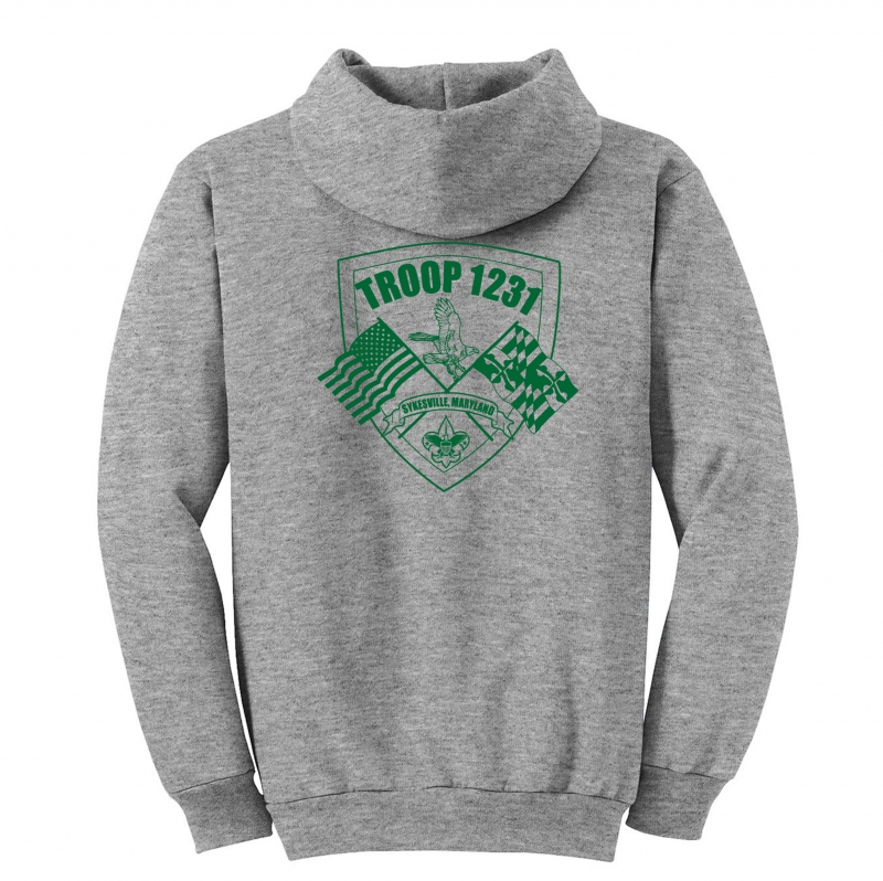 TROOP 1231 ATHLETIC HEATHER HOODIE