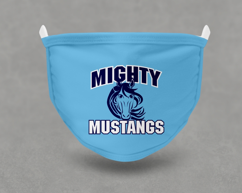 MES MUSTANGS FACE COVERING WITH ADJUSTABLE EAR BANDS