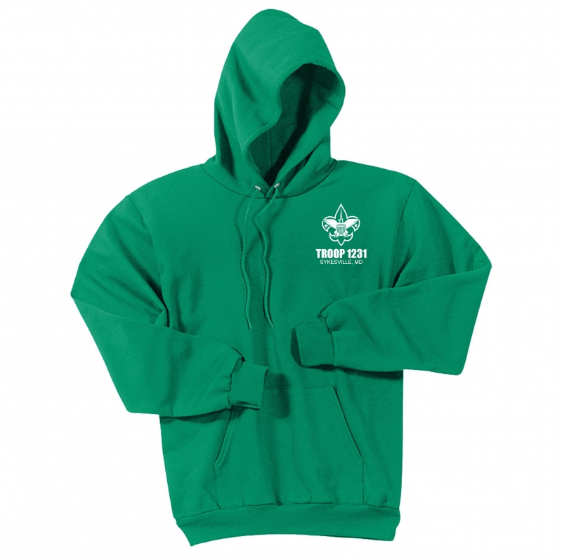 TROOP 1231 KELLY GREEN HOODIE
