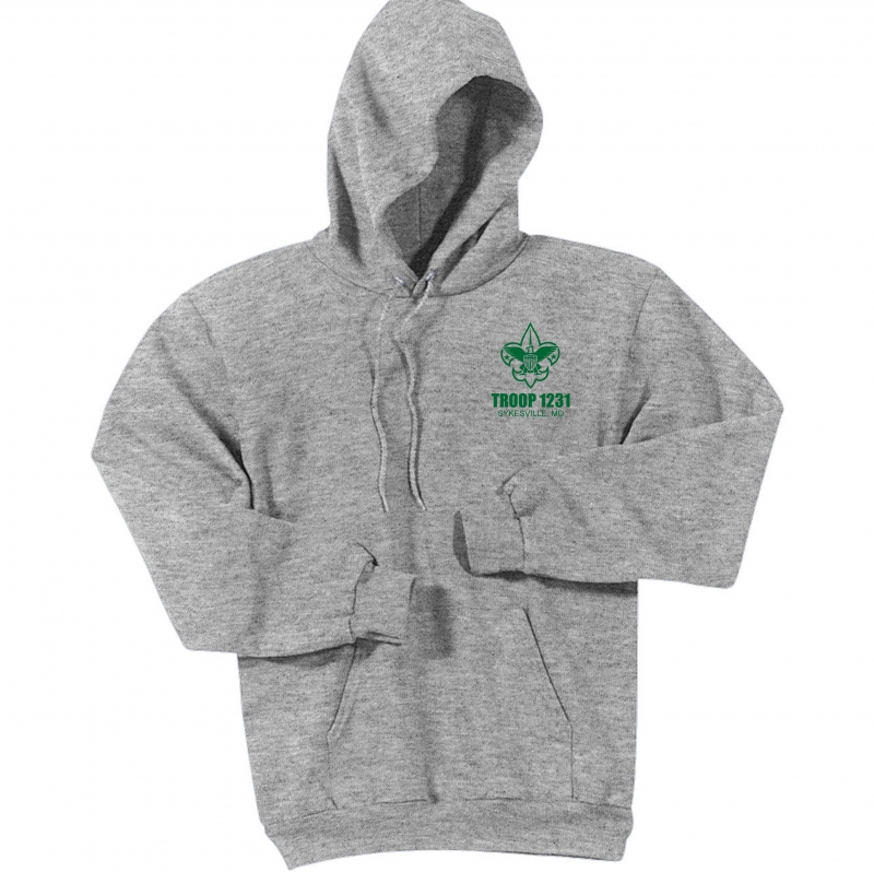 TROOP 1231 ATHLETIC HEATHER HOODIE